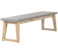 Panchina Moderna da Giardino Seduta Legno e Cemento Grigio