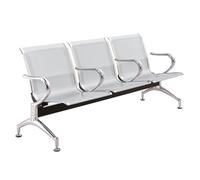 Panchina moderna per la reception a 3 seggi con braccioli sedie per ospiti in acciaio per la banca dell'ospedale aeroportuale di ufficio comodi posti a sedere per affari 175x65x78 cm Octopus feet