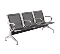 Panchina moderna per la reception a 3 seggi con braccioli sedie per ospiti in acciaio per la banca dell'ospedale aeroportuale di ufficio comodi posti a sedere per affari 175x65x78 cm Octopus feet