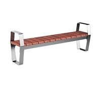 Panchina Panca da esterno, panca da parco senza schienale, sedile for il tempo libero da esterno con gambe e braccioli in acciaio for patio giardino a bordo piscina Balcone e Terrazzo(180*42*65)