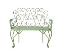 Panchina Panca da Giardino Panca rustica da giardino in ferro con braccioli e schienale, mobili da esterno artigianali con finitura antica, panchine decorative for patio e balconi Balcone e Terrazzo