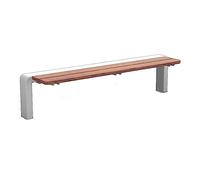 Panchina Panchine da parco senza schienale, panca da giardino in legno massello con stabile struttura in metallo, sedili moderni for il tempo libero all'aperto for luoghi pubblici all'aperto Balcone e