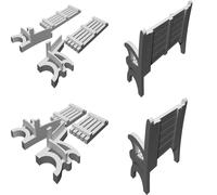 Panchina Parco Modellismo Scala 00 4 Pezzi Banchina Marciapiede Scenari