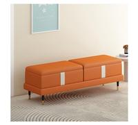 Panchina per finestra Panca portaoggetti - Ottomana for la camera da letto ai piedi del letto, panca moderna in ecopelle for i piedi del letto, panca imbottita con gambe dorate Panche ai lati del lett
