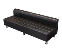 Panchina per sala d'attesa con schienale, sedia da ufficio imbottita per ospiti, sedia per reception, divano moderno per il tempo libero, staffa in metallo, per clinica, aeroporto, ospedale, barbiere