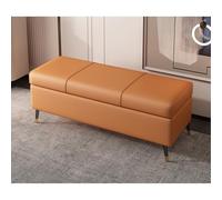 Panchina portaoggetti extra lunga in finta pelle, rettangolare, cuscino in pelle sintetica per soggiorno e ingresso, mobili eleganti con spazio nascosto, soluzione moderna per la decorazione della