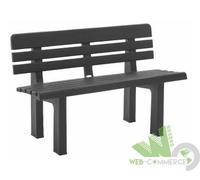 PANCHINA RESINA GENZIANA ANTRACITE 110X52XH 71 CM ESTERNO GIARDINO MODERNA
