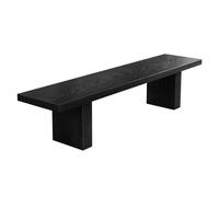 Panchina rustica in legno massello per sala da pranzo, cucina, ingresso camera da letto, colore nero, 100 cm, design versatile per sedute elegante decorazione per la casa