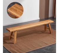Panchina rustica in legno - Sedia lunga e stretta in legno massello per ingresso o camera da letto, design vintage anticato, perfetta per letto o uso interno, elegante arredamento per la casa