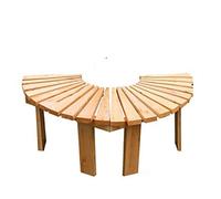 Panchina semicircolare da Giardino, panchina da Parco, Panca da Giardino a Forma di ventaglio per terrazza, portafiori Curvo in Legno massello anticorrosione per Balcone