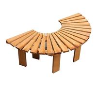 Panchina Semicircolare Da Giardino, Panchine Da Esterno In Legno Massello Resistente Alle Intemperie, For Esterni, Mobili Da Giardino, For Veranda, Cortile, Parco(Turmeric,Half round)