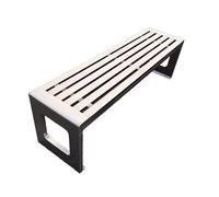 Panchine da esterno in acciaio inox ispessito resistente alle intemperie panca da parco sedia da terrazza sedia per riposo su strada Fori di installazione fissi riservati per giardino, portico