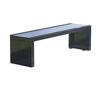 Panchine da esterno, Panchina da Esterno 59,2/70,8" Senza Schienale, Panchina da Parco in Metallo Spray Nero, Gambe con Struttura in Acciaio e Sedili in Tubo Tondo, Facile da Installare Panca da giard