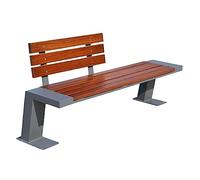 Panchine da esterno, Panchina da Esterno con Schienale, Panchina da Parco con Struttura in Acciaio e Sedili a Doghe Ispessite, Sedili Moderni e Durevoli for il Tempo Libero for Patio, Percorso da Giar