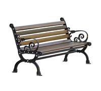 Panchine da esterno, Panchina da Giardino, Panchina da Esterno Panchina da Patio, Sedile da Portico in Metallo for 3 Persone Mobili con Struttura in Acciaio con braccioli Squisitamente Intagliati for