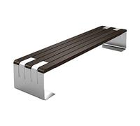 Panchine da esterno, Panchina da parco all'aperto, panchine moderne for mobili da picnic in legno con struttura in acciaio, panchine for il tempo libero all'aperto senza schienale for cortile, giardin