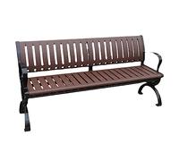 Panchine da esterno, Panchina da Parco for Esterni, Panca da Giardino for Patio con Telaio e Gambe in Ghisa, Sedile e Schienale in Legno di plastica Sedia in Metallo Resistente for Portico a Bordo Pis