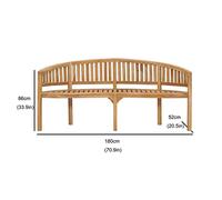 Panchine da esterno resistenti alle intemperie Panca for il tempo libero nordico all'aperto Mobili da esterno Terrazza Portico Balcone Salotto Decorazioni for la casa Panca a banana 70,9 pollici Panch