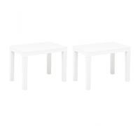 Panchine da Giardino 2 pz Bianco in Plastica