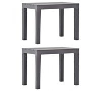 Panchine da Giardino 2 pz Mocca in Plastica