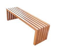 Panchine da Giardino da Esterno Design con Venature del Legno Finto Panchina del Parco Angoli Dells'arco Riservare i Fori di Fissaggio Delle Viti Elevata Capacità Portante(Brown,150 * 40 * 45cm)