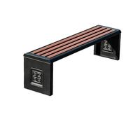 Panchine da Giardino da Esterno Resistente Alle Intemperie Panchina In Metallo e Legno Facile da Pulire Inossidabile Elevata Capacità Portante per Balcone, Terrazzo, Esterno, Giardino(120x39x42cm)
