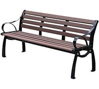 Panchine da giardino, panchine da giardino, panchine da parco, divani per conversazioni all'aperto, panchine da giardino per terrazza, sedie da parco, anticorrosione, legno massello e (colore caffè