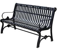 Panchine da giardino, panchine da giardino, panchine da parco, divani per conversazioni all'aperto, panchine da parco all'aperto, panchine da giardino in metallo e ghisa, panchine da terrazzo (120 cm)