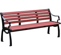 Panchine da giardino, panchine da giardino, panchine da parco, divani per conversazioni all'aperto, panchine da giardino per terrazza, sedie da parco, anticorrosione, legno massello e (rosso scuro B