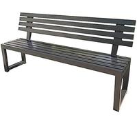 Panchine da giardino, panchine da giardino, panchine da parco, divani per conversazioni all'aperto, panchine da giardino da terrazza, panchine da giardino a 2-3 posti, sedie in metallo (schienale nero