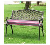 Panchine da giardino, panchine da giardino, panchine da parco, divani per conversazioni all'aperto, panchine da giardino, sedie da parco, panchine da cortile in metallo con schienale, (bronzo opaco)