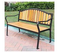 Panchine da giardino, panchine da giardino, panchine da parco, divani per conversazioni all'aperto, sedie per parchi all'aperto, panchine da terrazza piatte con schienali, panche in legno massello,