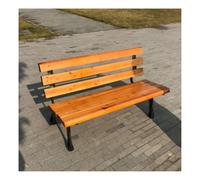 Panchine da giardino,Resistente alle Intemperie e allo Scolorimento | Struttura in Ghisa e Legno Duro,Sedile Traspirante a Doghe e Gambe Grosse,per 2 Adulti
