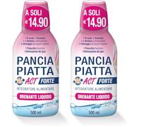 Pancia Piatta Act Forte, Integratore Alimentare, Drenante Liquido, 500ml (Confezione da 2)