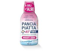 Pancia Piatta Act Forte, Integratore Alimentare Drenante Liquido per il Drenaggio dei Liquidi Corporei e l’Eliminazione dei Gas, a Base di Tè Verde, Tarassaco, Bardana e Finocchio, Flacone da 500 ml