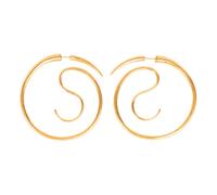 Panconesi - Orecchini a Cerchio in Oro con Spirale e Serpente - - Accessories - Donna - Giallo - ONE SIZE