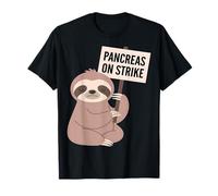 Pancreas On Strike Funny Sloth Diabete Awareness Maglietta