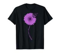 Pancreatic Cancer Awareness Girasole Nastro Viola Maglietta