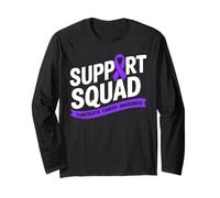 Pancreatic Cancer Awareness Support Squad nastro viola Maglia a Manica