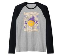 Pancreatic Cancer Can't Beat Me I'm Too Busy Being Awesome Maglia con Maniche Raglan