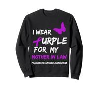 Pancreatic Cancer I Wear Purple for My Mother in Law Ribbon Felpa