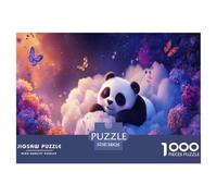 Panda 1000 Pezzi Puzzle Adulti Impegnativo E Difficile Per Difficoltà Sfida Per Adulti E Bambini Da 14 Anni E Più Puzzle Per Gioco Familiare, Festa Aziendale Regalo Per Amore E Amico 38x26cm/1000pcs