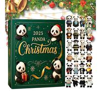 Panda - 24-Day Christmas Countdown con giocattolo di peluche, espositore di Natale per appendere alla parete | Decorazione per casa, ufficio, ufficio, alberi, clas