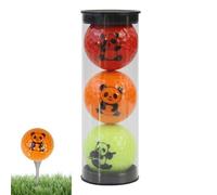 Panda, 3 palline da golf di fantasia, ideali come regalo di golfista, palline da golf creative, accessori da golf per la famiglia, le palle da allenamento e da portata, colpire