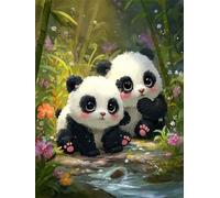 Panda 300 Piece Jigsaw Puzzles for Adults, Colourful, Challenging & Brainteasing Adult puzzles 300 Pieces Pond, Fun jigsaws for The Whole Family 16x11 inch