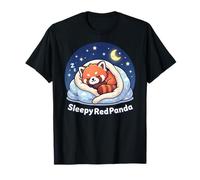 Panda Animal Lovers Sleepy Red Panda Sleep Pajamas Maglietta