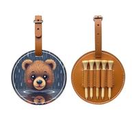 Panda Avatar Brown Golf tee Storage Bag, multifunzionale Golf tee Storage Bag per gli uomini, materiale durevole PU