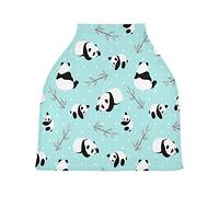 Panda Bamboo Art Passeggino Tettoia Copri Seggiolino Copertura Infermieristica Auto per Bambini per L'Allattamento Al Seno Morbido Traspirante Elastica Tettuccio