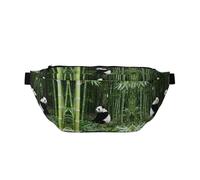 Panda Bamboo Forest - Marsupio da corsa senza rimbalzo per cellulare, per palestra, impermeabile, con cinghia regolabile
