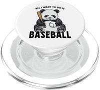 Panda Baseball Tutto quello che voglio fare è un simpatico giocatore di orsi PopSockets PopGrip per MagSafe
